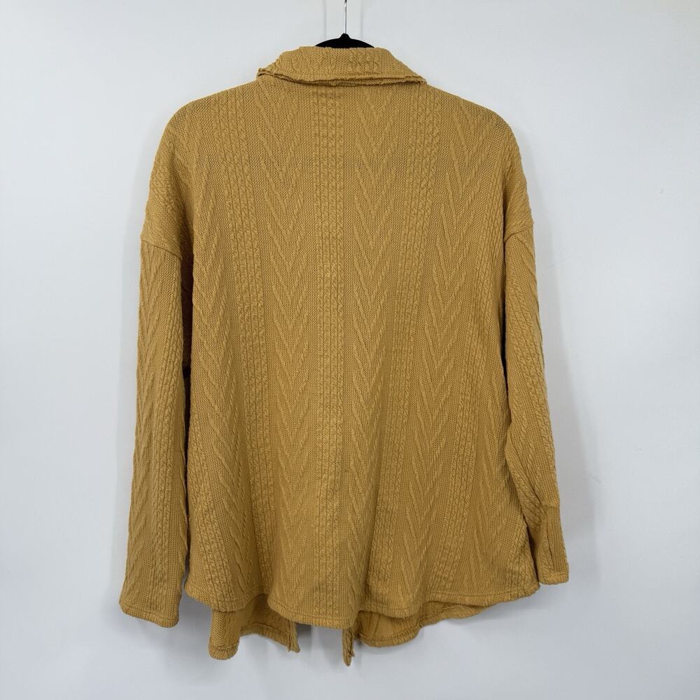 Bucketlist Button Up Shacket Cableknit Oversized … - image 6